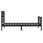 vidaXL Giroletto Nero Legno Massello 75x190cm 2FT6 Piccolo Singolo vidaXL Giroletto Nero Legno Massello 75x190cm 2FT6 Piccolo Singolo