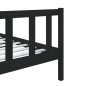 vidaXL Giroletto Nero Legno Massello 75x190cm 2FT6 Piccolo Singolo vidaXL Giroletto Nero Legno Massello 75x190cm 2FT6 Piccolo Singolo