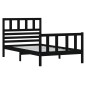vidaXL Giroletto Nero in Legno Massello 90x190 cm 3FT Singolo vidaXL Giroletto Nero in Legno Massello 90x190 cm 3FT Singolo