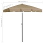Ombrellone da Spiaggia Grigio Talpa 180x120 cm Ombrellone da Spiaggia Grigio Talpa 180x120 cm