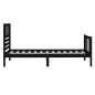 vidaXL Giroletto Nero in Legno Massello 90x190 cm 3FT Singolo vidaXL Giroletto Nero in Legno Massello 90x190 cm 3FT Singolo