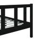 vidaXL Giroletto Nero in Legno Massello 90x190 cm 3FT Singolo vidaXL Giroletto Nero in Legno Massello 90x190 cm 3FT Singolo