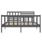 vidaXL Giroletto Grigio in Legno Massello 120x190cm 4FT Small Double vidaXL Giroletto Grigio in Legno Massello 120x190cm 4FT Small Double