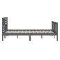 vidaXL Giroletto Grigio in Legno Massello 120x190cm 4FT Small Double vidaXL Giroletto Grigio in Legno Massello 120x190cm 4FT Small Double