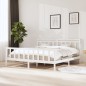 vidaXL Giroletto Bianco in Legno Massello 200x200 cm vidaXL Giroletto Bianco in Legno Massello 200x200 cm