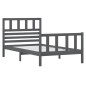 vidaXL Giroletto Grigio in Legno Massello 90x190 cm 3FT Singolo vidaXL Giroletto Grigio in Legno Massello 90x190 cm 3FT Singolo