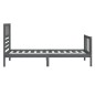 vidaXL Giroletto Grigio in Legno Massello 90x190 cm 3FT Singolo vidaXL Giroletto Grigio in Legno Massello 90x190 cm 3FT Singolo