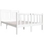 vidaXL Giroletto Bianco in Legno Massello 140x200 cm vidaXL Giroletto Bianco in Legno Massello 140x200 cm