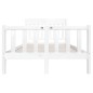 vidaXL Giroletto Bianco in Legno Massello 140x200 cm vidaXL Giroletto Bianco in Legno Massello 140x200 cm