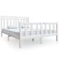 vidaXL Giroletto Bianco in Legno Massello 160x200 cm vidaXL Giroletto Bianco in Legno Massello 160x200 cm