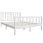 vidaXL Giroletto Bianco in Legno Massello 160x200 cm vidaXL Giroletto Bianco in Legno Massello 160x200 cm