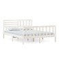 vidaXL Giroletto Bianco in Legno Massello 150x200 cm 5FT King Size vidaXL Giroletto Bianco in Legno Massello 150x200 cm 5FT King Size