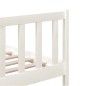 vidaXL Giroletto Bianco in Legno Massello 150x200 cm 5FT King Size vidaXL Giroletto Bianco in Legno Massello 150x200 cm 5FT King Size