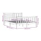 vidaXL Giroletto Bianco in Legno Massello 150x200 cm 5FT King Size vidaXL Giroletto Bianco in Legno Massello 150x200 cm 5FT King Size