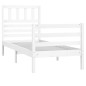 vidaXL Giroletto Bianco in Legno Massello di Pino 100x200 cm vidaXL Giroletto Bianco in Legno Massello di Pino 100x200 cm