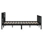 vidaXL Giroletto Nero in Legno Massello 135x190 cm 4FT6 Double vidaXL Giroletto Nero in Legno Massello 135x190 cm 4FT6 Double