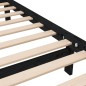 vidaXL Giroletto Nero in Legno Massello 135x190 cm 4FT6 Double vidaXL Giroletto Nero in Legno Massello 135x190 cm 4FT6 Double