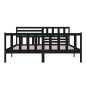 vidaXL Giroletto Nero in Legno Massello 180x200 cm 6FT Super King vidaXL Giroletto Nero in Legno Massello 180x200 cm 6FT Super King