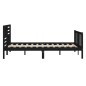 vidaXL Giroletto Nero in Legno Massello 140x190 cm vidaXL Giroletto Nero in Legno Massello 140x190 cm