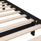 vidaXL Giroletto Nero in Legno Massello 140x190 cm vidaXL Giroletto Nero in Legno Massello 140x190 cm