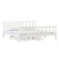 vidaXL Giroletto Bianco in Legno Massello 200x200 cm vidaXL Giroletto Bianco in Legno Massello 200x200 cm