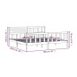 vidaXL Giroletto Bianco in Legno Massello 200x200 cm vidaXL Giroletto Bianco in Legno Massello 200x200 cm