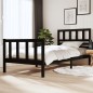 vidaXL Giroletto Nero in Legno Massello 100x200 cm