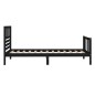 vidaXL Giroletto Nero in Legno Massello 100x200 cm