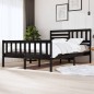 vidaXL Giroletto Nero in Legno Massello 140x200 cm vidaXL Giroletto Nero in Legno Massello 140x200 cm