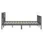 vidaXL Giroletto Grigio in Legno Massello 135x190 cm 4FT6 Double vidaXL Giroletto Grigio in Legno Massello 135x190 cm 4FT6 Double