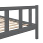 vidaXL Giroletto Grigio in Legno Massello 135x190 cm 4FT6 Double vidaXL Giroletto Grigio in Legno Massello 135x190 cm 4FT6 Double