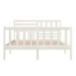vidaXL Giroletto Bianco in Legno Massello 160x200 cm vidaXL Giroletto Bianco in Legno Massello 160x200 cm