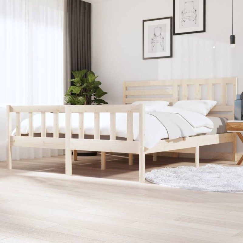 vidaXL Giroletto in Legno Massello 180x200 cm 6FT Super King vidaXL Giroletto in Legno Massello 180x200 cm 6FT Super King