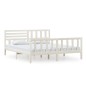 vidaXL Giroletto Bianco in Legno Massello 180x200 cm 6FT Super King vidaXL Giroletto Bianco in Legno Massello 180x200 cm 6FT Super King