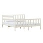 vidaXL Giroletto Bianco in Legno Massello 180x200 cm 6FT Super King vidaXL Giroletto Bianco in Legno Massello 180x200 cm 6FT Super King