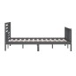 vidaXL Giroletto Grigio in Legno Massello 150x200 cm 5FT King Size vidaXL Giroletto Grigio in Legno Massello 150x200 cm 5FT King Size