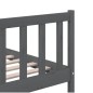 vidaXL Giroletto Grigio in Legno Massello 150x200 cm 5FT King Size vidaXL Giroletto Grigio in Legno Massello 150x200 cm 5FT King Size