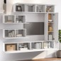 vidaXL Set di Mobili Porta TV 7 pz Bianco in Legno Multistrato vidaXL Set di Mobili Porta TV 7 pz Bianco in Legno Multistrato