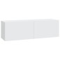 vidaXL Set di Mobili Porta TV 7 pz Bianco in Legno Multistrato vidaXL Set di Mobili Porta TV 7 pz Bianco in Legno Multistrato