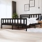 vidaXL Giroletto Nero in Legno Massello 200x200 cm vidaXL Giroletto Nero in Legno Massello 200x200 cm