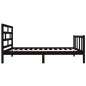 vidaXL Giroletto Nero in Legno Massello di Pino 90x190 cm 3FT Single vidaXL Giroletto Nero in Legno Massello di Pino 90x190 cm 3FT Single