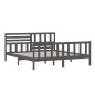 vidaXL Giroletto Grigio in Legno Massello 180x200cm 6FT Super King vidaXL Giroletto Grigio in Legno Massello 180x200cm 6FT Super King