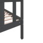 vidaXL Giroletto Grigio Legno Massello Pino 75x190cm 2FT6 Small Single