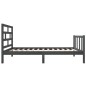 vidaXL Giroletto Grigio in Legno Massello di Pino 90x190 cm 3FT Single vidaXL Giroletto Grigio in Legno Massello di Pino 90x190 cm 3FT Single