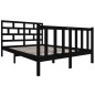 vidaXL Giroletto Nero Legno Massello Pino 120x190 cm 4FT Small Double vidaXL Giroletto Nero Legno Massello Pino 120x190 cm 4FT Small Double