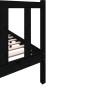 vidaXL Giroletto Nero Legno Massello Pino 120x190 cm 4FT Small Double vidaXL Giroletto Nero Legno Massello Pino 120x190 cm 4FT Small Double