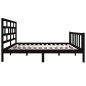 vidaXL Giroletto Nero in Legno Massello di Pino 135x190 cm 4FT6 Double vidaXL Giroletto Nero in Legno Massello di Pino 135x190 cm 4FT6 Double
