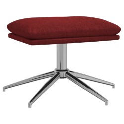 vidaXL Poggiapiedi Rosso Vino 60x60x35 cm in Tessuto