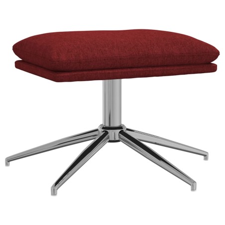 vidaXL Poggiapiedi Rosso Vino 60x60x35 cm in Tessuto