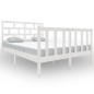 vidaXL Giroletto Bianco in Legno Massello di Pino 140x190 cm vidaXL Giroletto Bianco in Legno Massello di Pino 140x190 cm